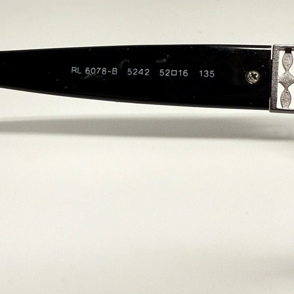 Ralph Lauren RL 6078-B Purple Black Rectangular Eyeglass Frames Italy 52-16-135